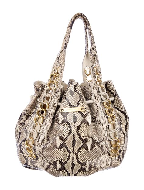 michael kors snakeskin chain purse|Michael Kors snakeskin tote.